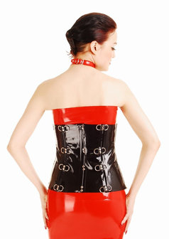 Latex corset met een gespsluiting