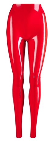 Latex legging kleur rood