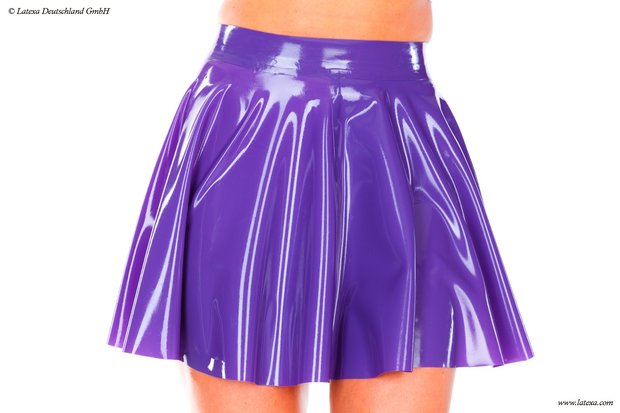 Mini rokje van latex met ritssluiting